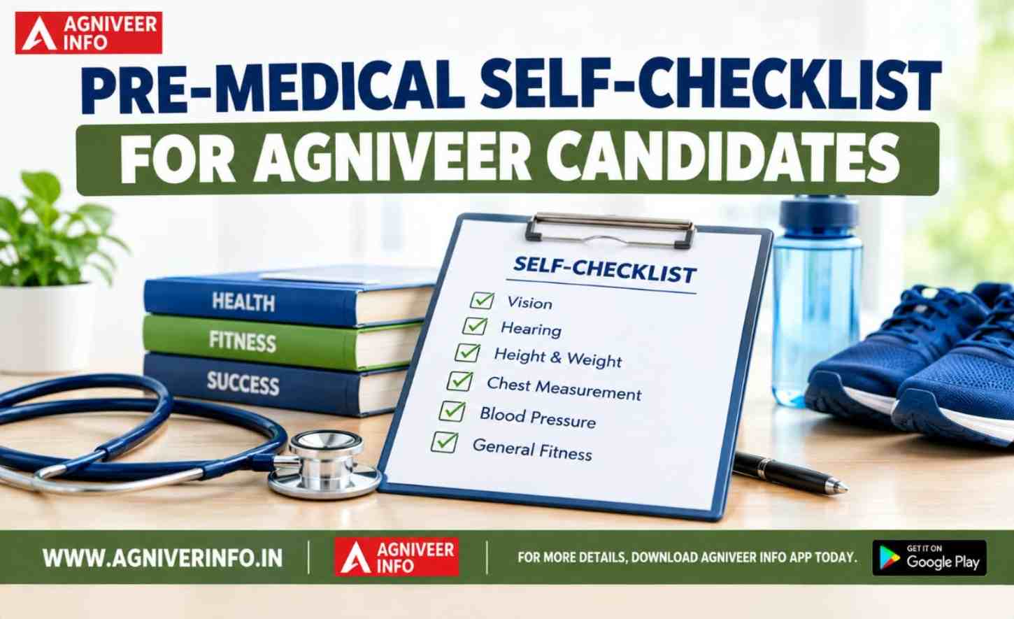 PRE-MEDICAL SELF-CHECKLIST FOR AGNIVEER CANDIDATES