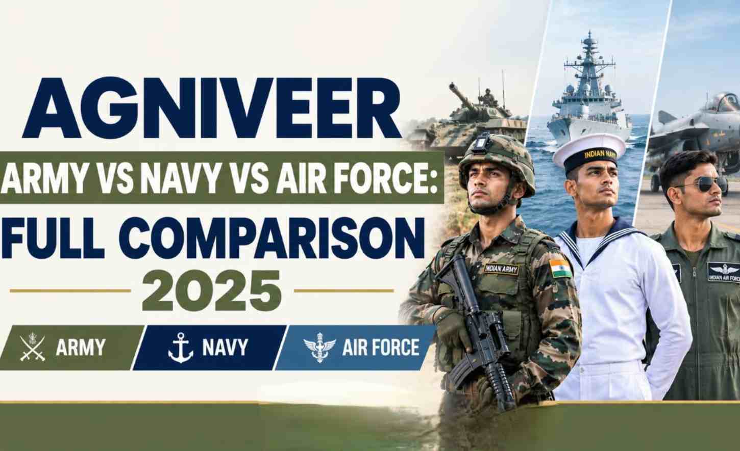 AGNIVEER ARMY VS NAVY VS AIR FORCE: FULL COMPARISON 2025