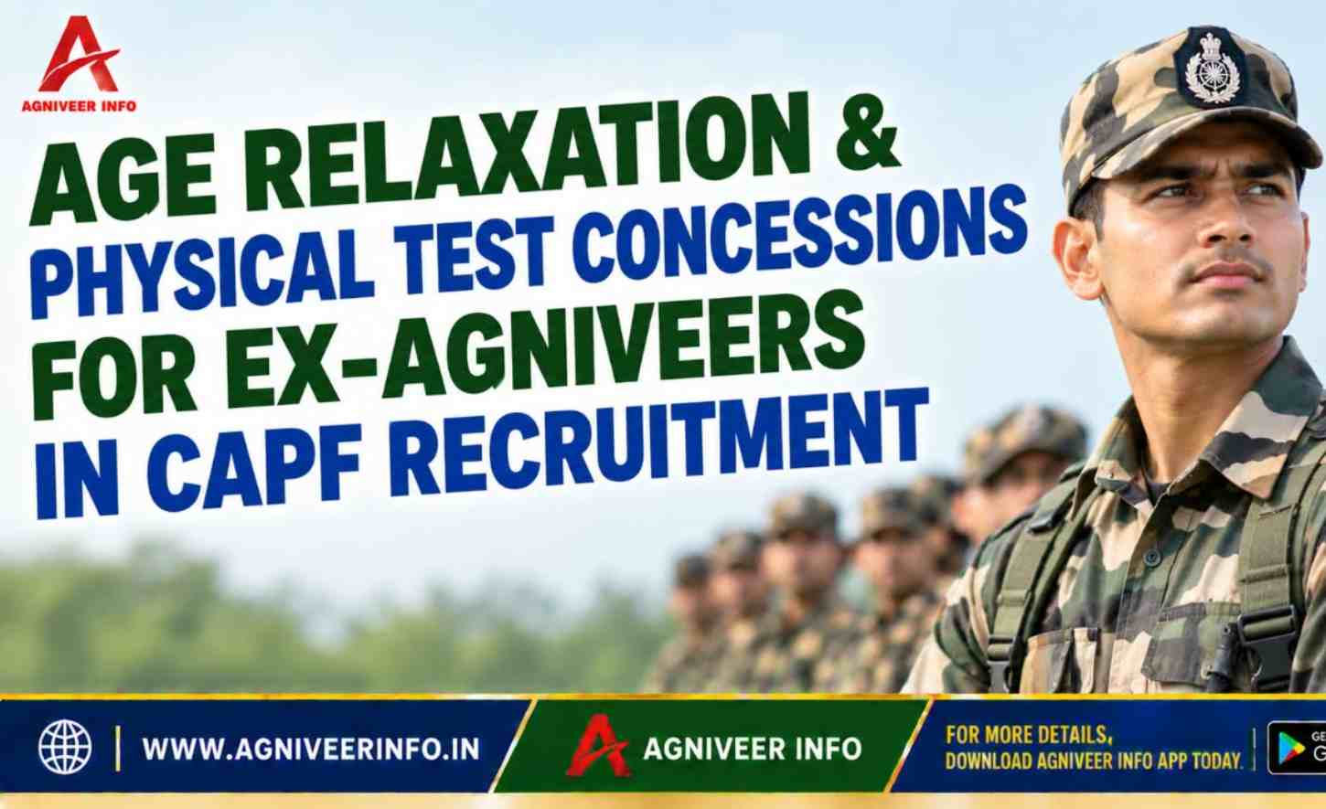 AGE RELAXATION & PHYSICAL TEST CONCESSIONS FOR EX-AGNIVEERS IN CAPF RECRUITMENT